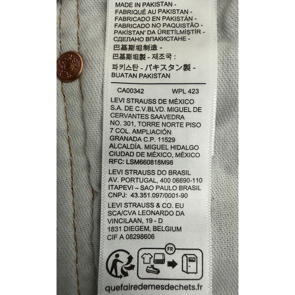 Levis 501 Jeans Original Straight Leg Button Fly 100% Cotton Dark Wash W33X36L - Picture 13 of 16